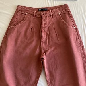 Zara pink balloon jeans